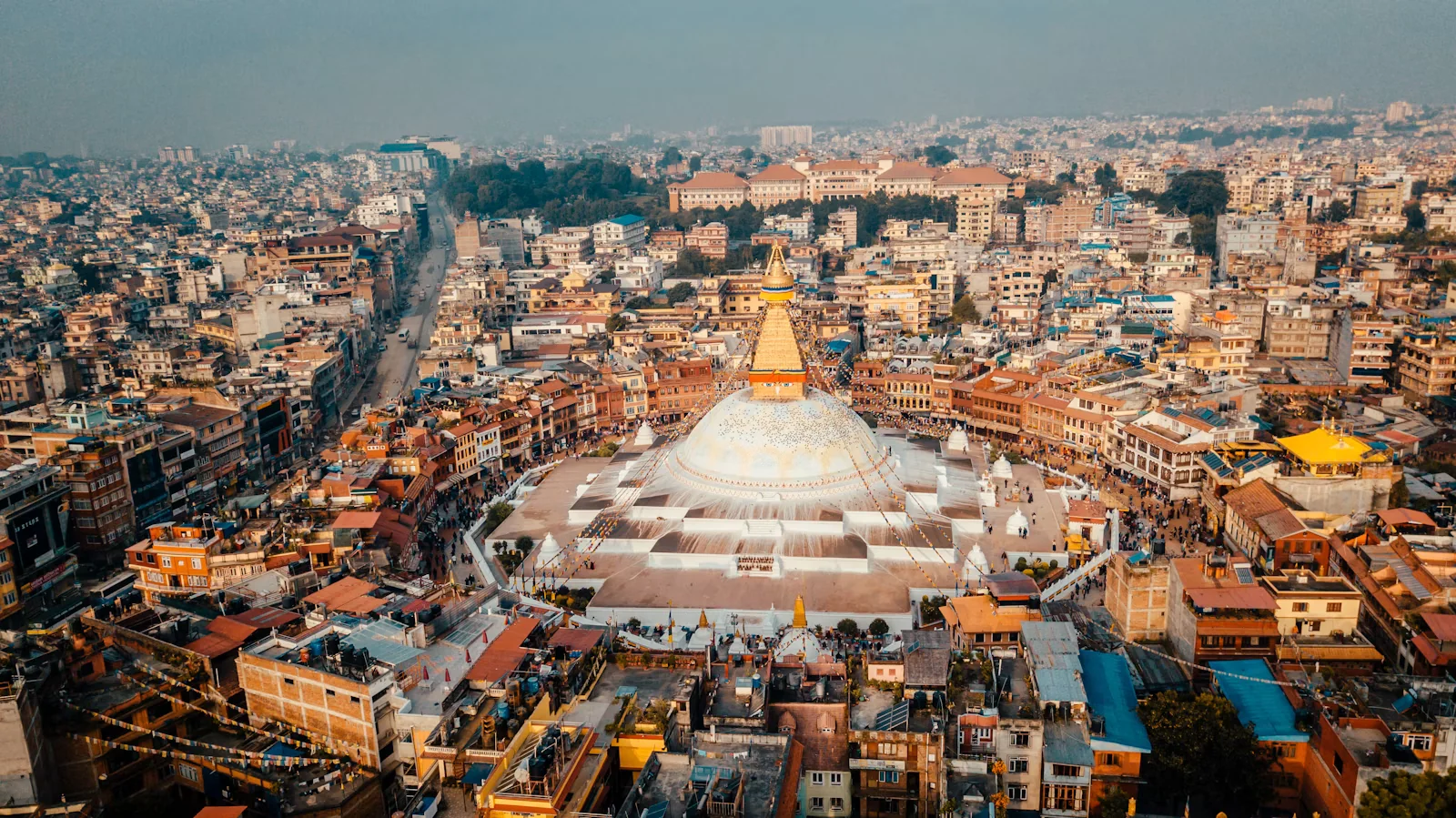 Boudhanath Stupa and heritage architecture in Kathmandu